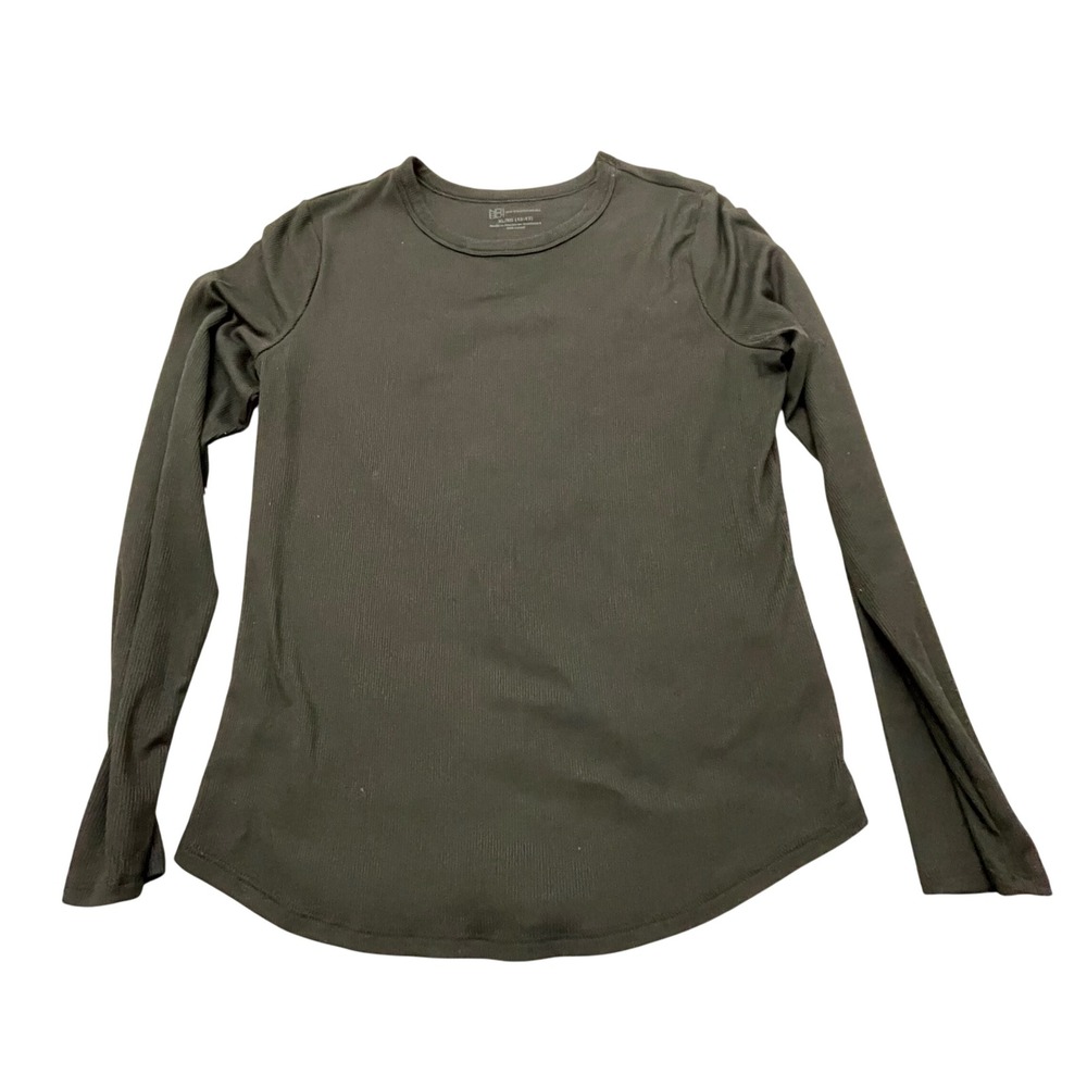 No Boundaries Ribbed Top‎ Womens Junior XL Long Sleeve Jersey T-shirt Black